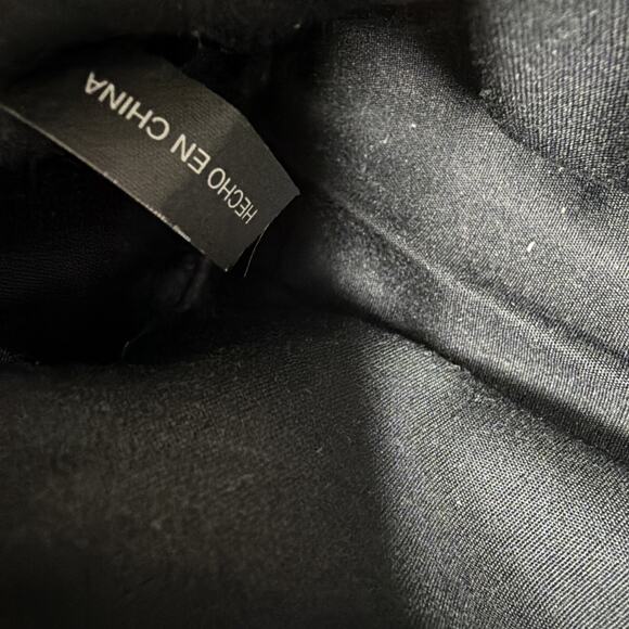 Franco Sarto Purse Black Leather Satchel Hand Shoulder Bag Buckles CUTE - Picture 13 of 16